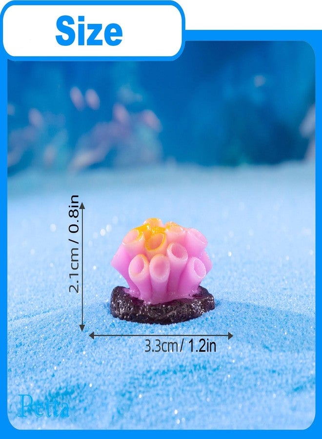 Petta Resin Coral Plant Decorations Artificial Ornament Decor Resin Colorful Coral Reef Decoration Accessories for Betta Fish Tank Aquarium Landscape,Small,5 Pcs - Image 3